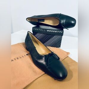 Fratelli Rossetti Black Leather Women's Shoes 9.5